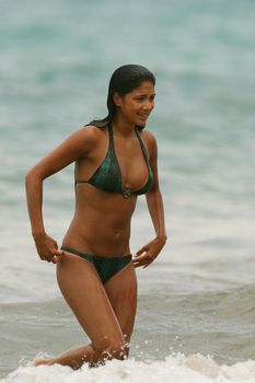 Сексуальная Николь Шерзингер на пляже в Гавайях фото #21