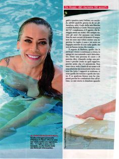 Эротичная Барбара Де Росси позирует в бассейне для журнала Gente фото #4