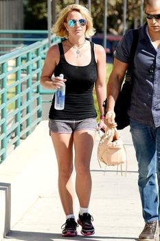 Красотка Бритни Спирс гуляет без лифчика в Westlake Village фото #2