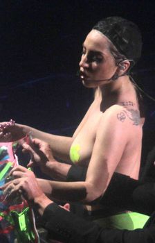 Бесстыжая Леди Гага переодевается на сцене фото #7