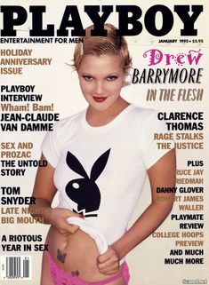 Обнаженная Дрю Бэрримор  в журнале Playboy фото #1