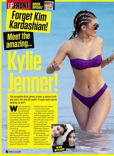 Аппетитная Кайли Дженнер в ярком бикини на страницах журнала ZOO фото #2
