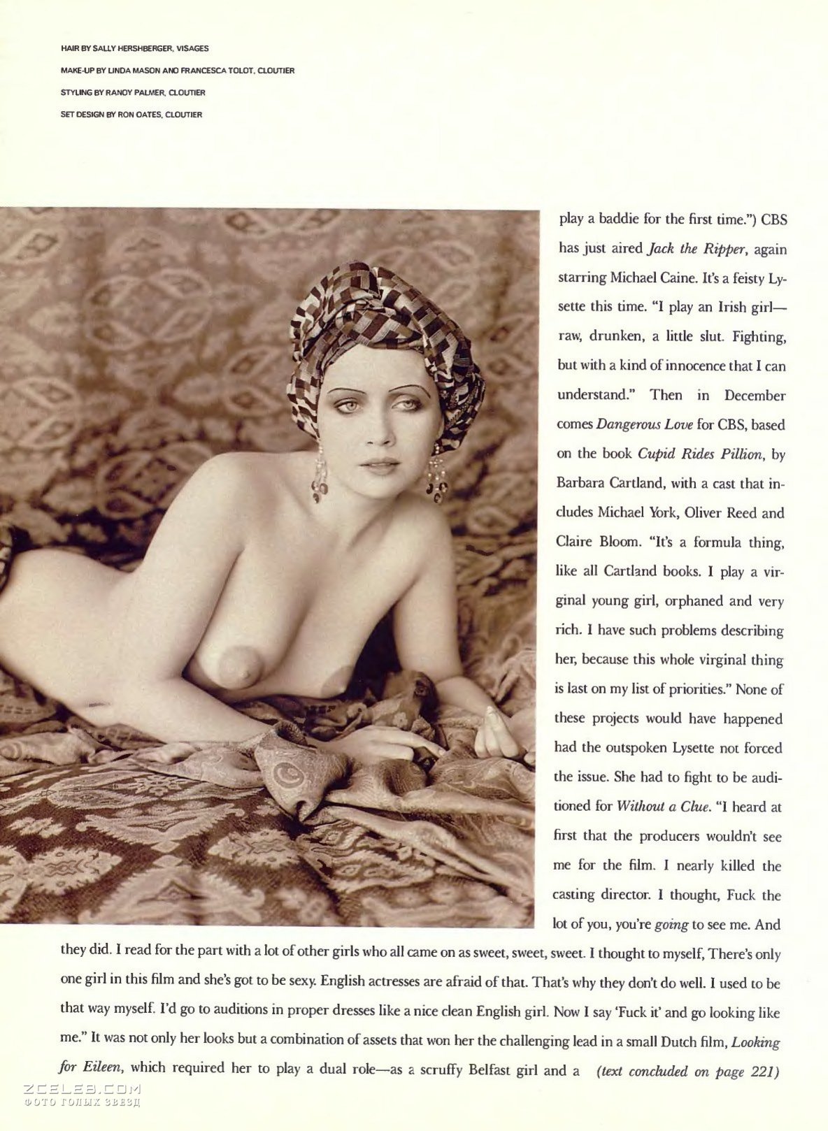 Обнаженная Лизетт Энтони в журнале Playboy, Декабрь 1988.