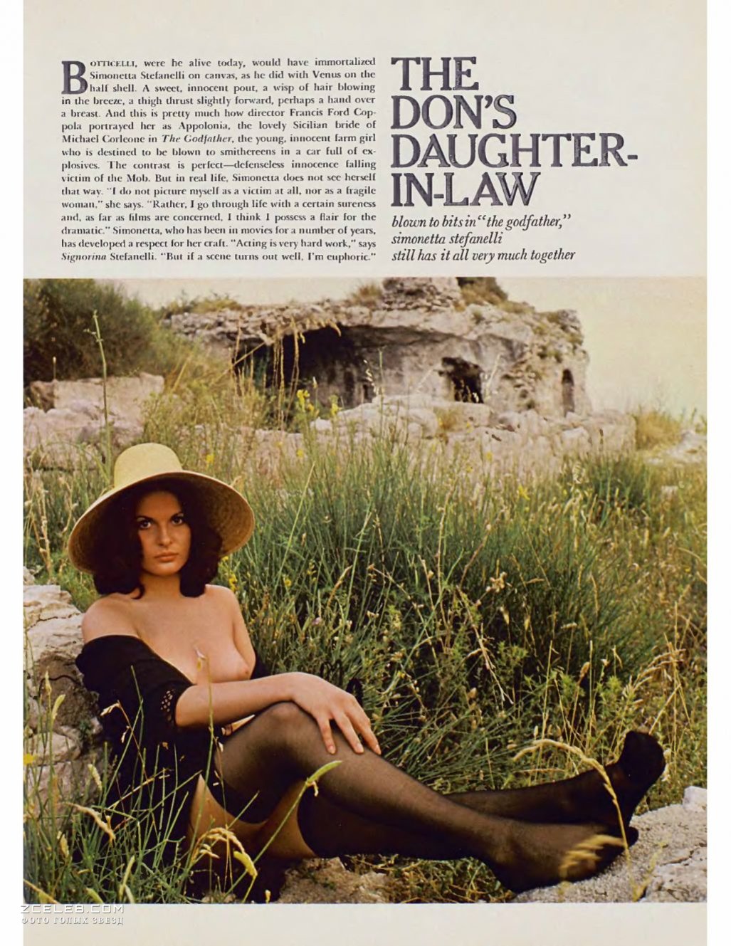 Заманчивая Симонетта Стефанелли обнажилась в журнале Playboy, Март 1974.