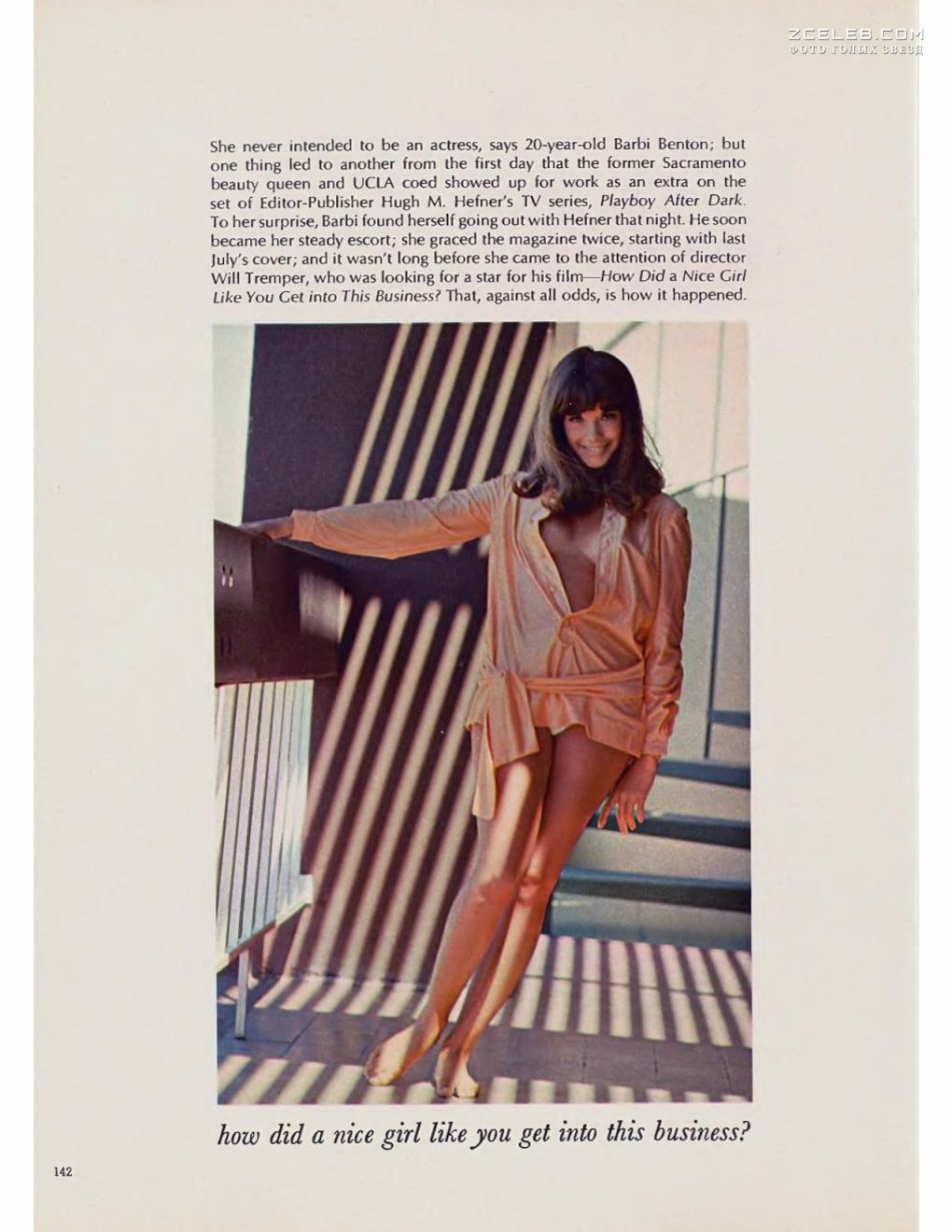 Сочная голая грудь Барби Бентон на фото в журнале Playboy, Март 1970.