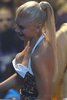 У Гвен Стефани немного вылезла грудь из платья, 2005
