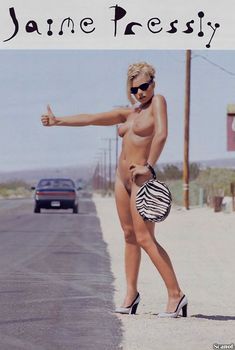 Полностью голая Джейми Прессли ловит удачу в журнале Playboy, Март 1998